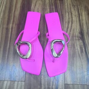 I.N.C. International Concepts Yadira Open Toe Flat Sandals Women's 9M Pink NWOB